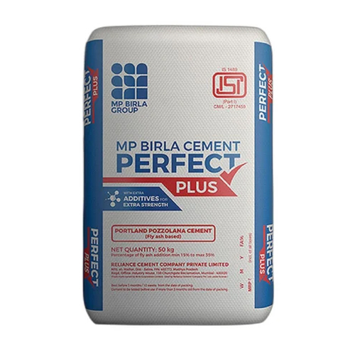 50kg MP Birla Perfect Plus Cement - Common Cement, 100% Fineness | Acid-Proof, Natural Sand Blend for Durable Structures