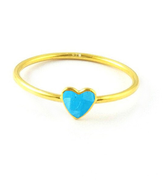 925 Sterling Silver Heart Shape Ring- Birthstone Rings For Girls - Gemstone Fashion Jewelry With 925 Stamp Gender: Children