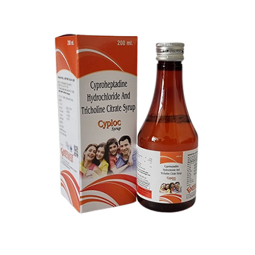 तरल साइप्रोहेप्टाडिन हाइड्रोक्लोराइड और ट्राइकोलिन साइट्रेट सिरप