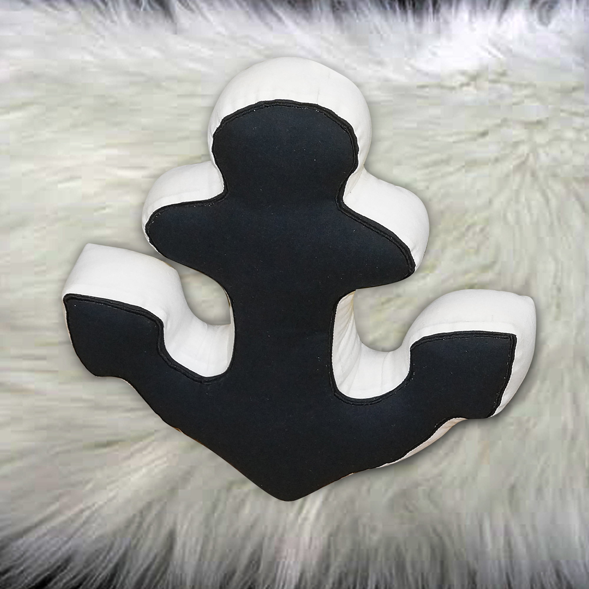 Black & White Anchor Shape Cushion