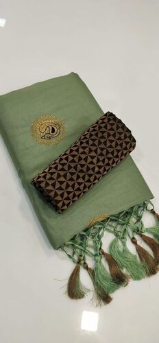 कैज़ुअल रंगोली मेहंदी सिल्क साड़ी