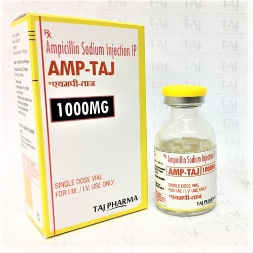 Ampicillin Sodium Injection Ip - 1g, Sterile Dry Powder For Injection, Beta Lactam Antibiotic For Treating Bacterial Infections