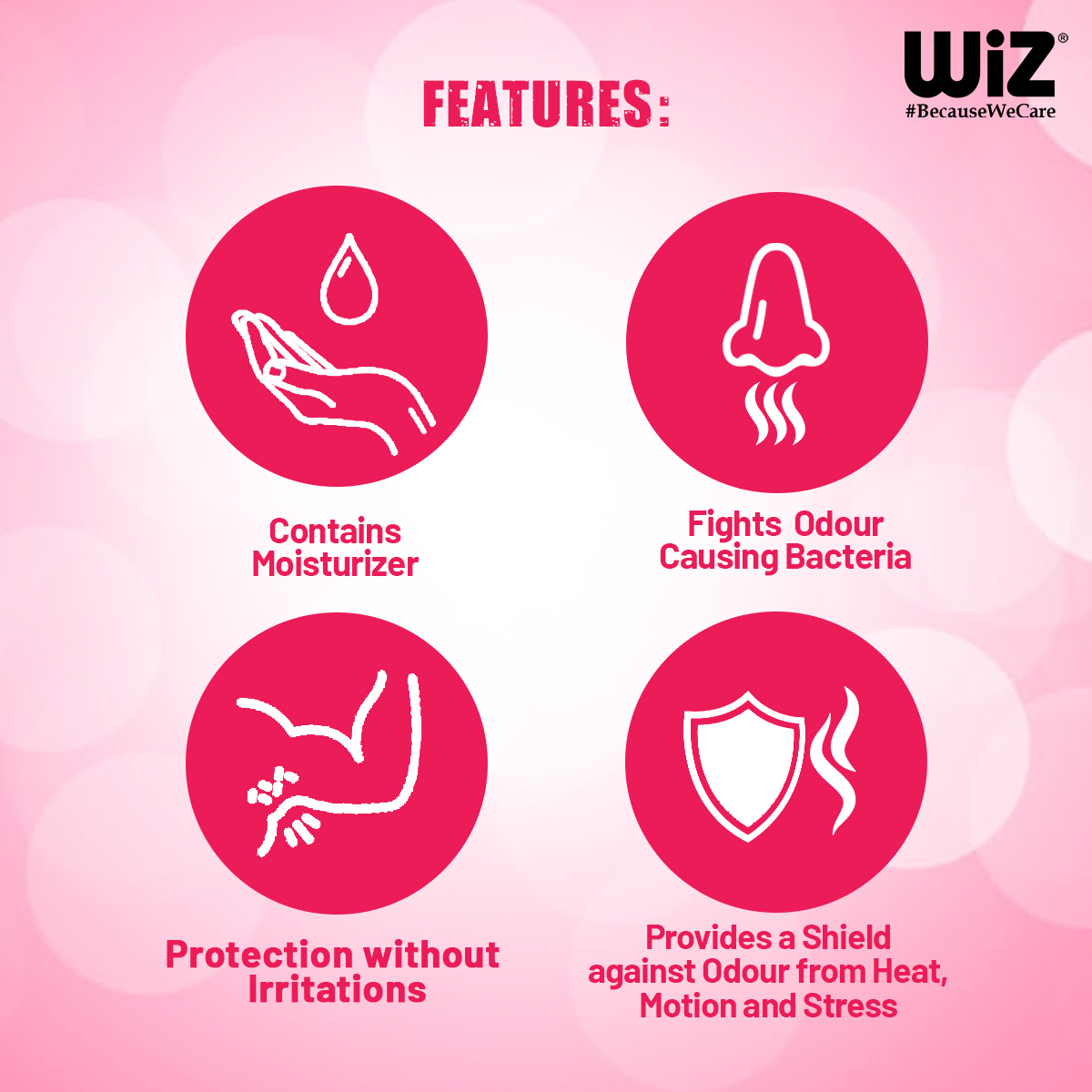 Wiz Body Deodorant Spray - 200ml (Pack Of 4) Suitable For: Daily Use