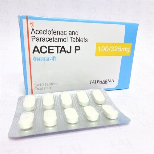 Aceclofenac And Paracetamol Tablets 100mg/325mg General Medicines