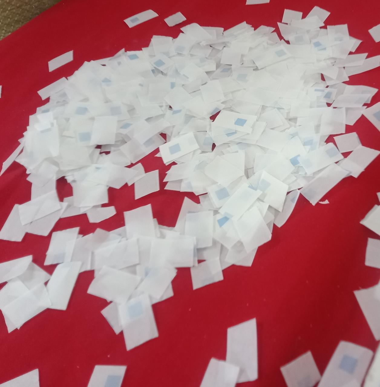 Mix Confetti Blaster Paper - 40gsm, 10mm To 15mm Size | Greaseproof, Waterproof, Printed And Plain White Designs
