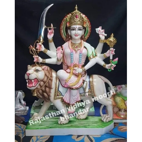 Eco-Friendly Marble Fancy Durga Mata Statue