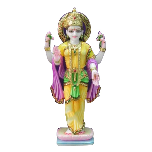 Eco-Friendly Marble Standing Laxmi Mata Statue