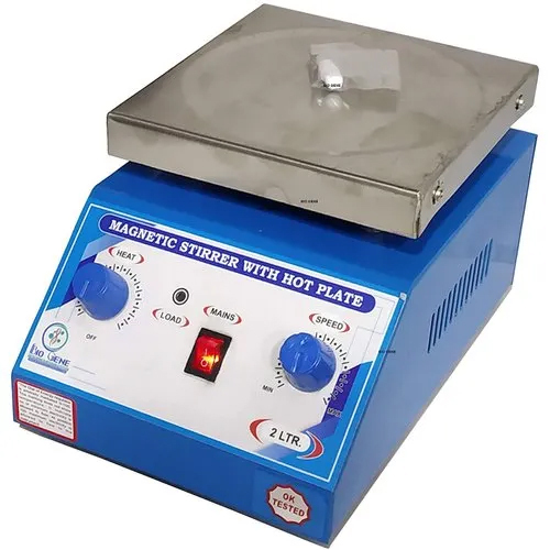 Magnetic Stirrer - Metal, Different Sizes Available, Blue | Ideal For Industrial And Laboratory Applications, Warranty Included