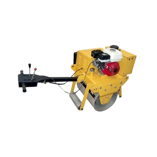 Yellow Manual Double Drum Roller Soil Compactor