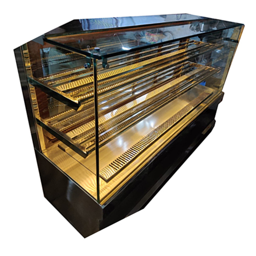 Cold Display Counter - Stainless Steel, Smooth Surface Finish | Standard Design In Silver Color