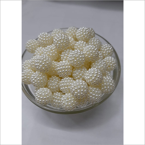 क्रीम 14 से 24 एमएम एब्स जॉइंट पर्ल बीड्स
