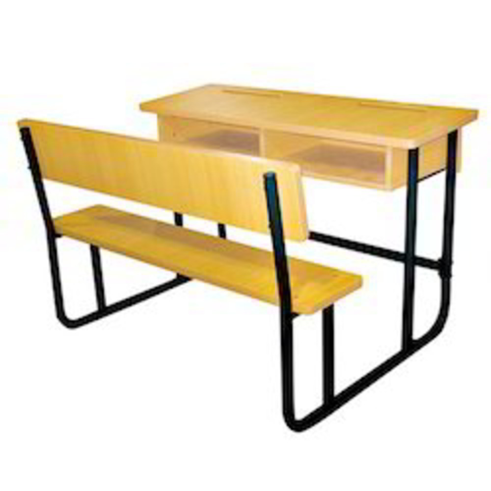 Fiber School Desk Bench - 42" X 14" X 30" , Easy To Clean, Durable, Eco-friendly Indoor Furniture