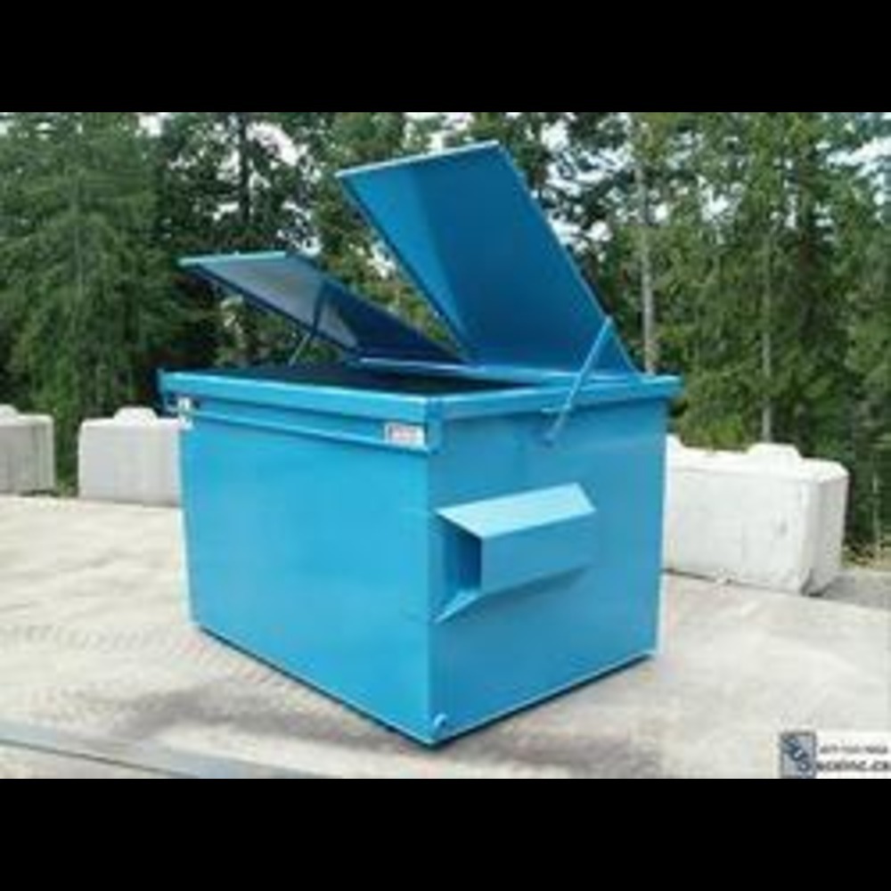 Commercial Dustbin Container - 12 Gauge M.s. Plate, Available Sizes: 2.5 Cu. Meter, 3.5 Cu. Meter, 4.5 Cu. Meter | Durable Steel Structure, P.u. Paint With Epoxy Primer Finish