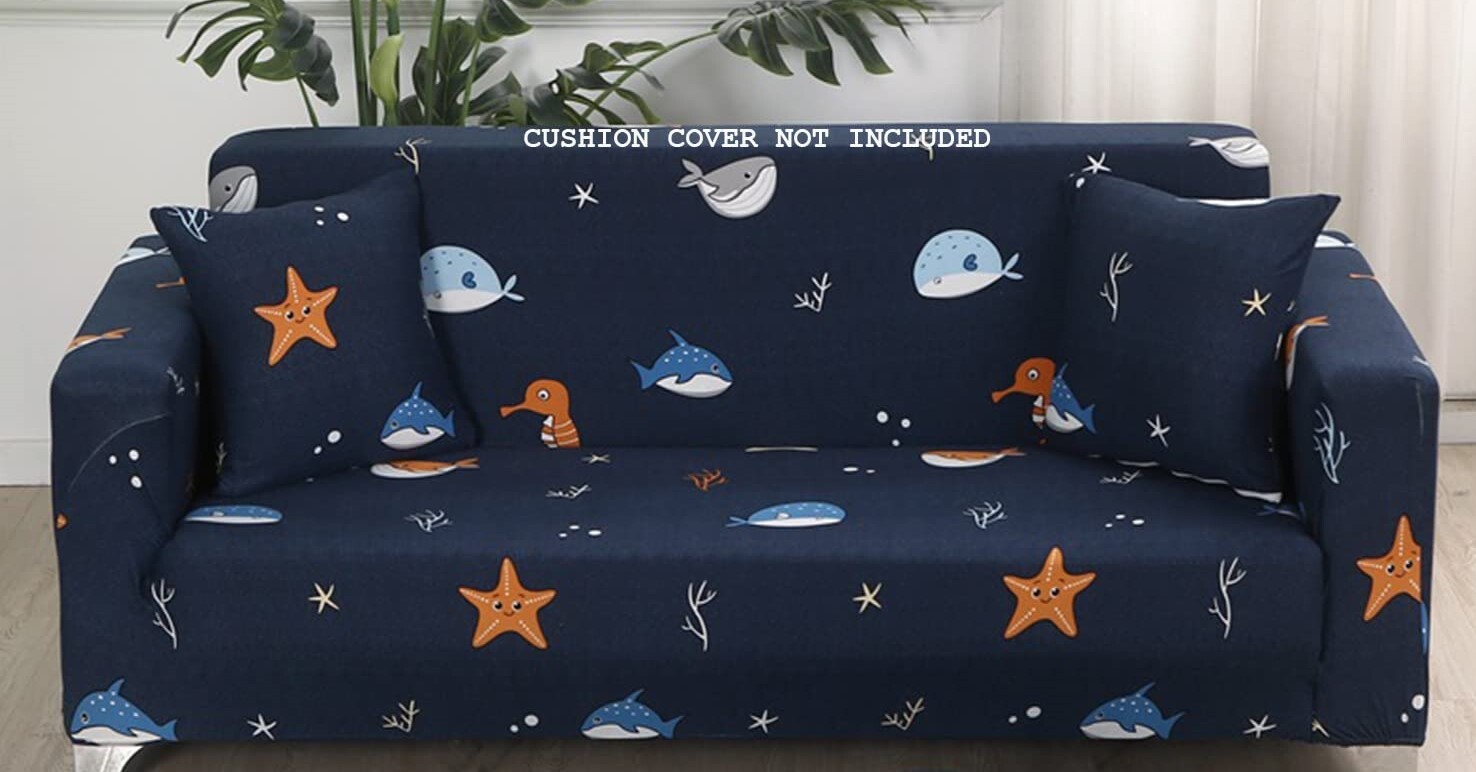 Multicolor Universal Polyester Spandex Sofa Cover- 2 Seater