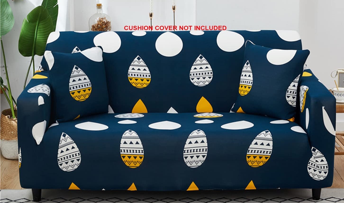 Multicolor Universal Polyester Spandex Sofa Cover- 2 Seater