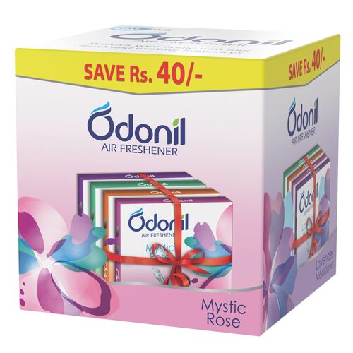 Odonil Bathroom Air Freshener Blocks Mixed Fragrances 48g Pack Of 4 Chemical Name: Na
