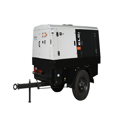 Black Electric Powered Trolley Mounted Air Compressor