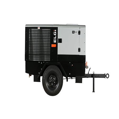 Black Electric Powered Trolley Mounted Air Compressor