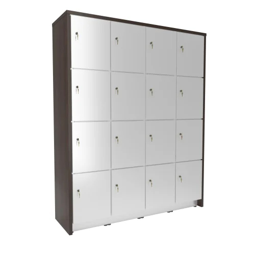 Brown-White Storage Locker