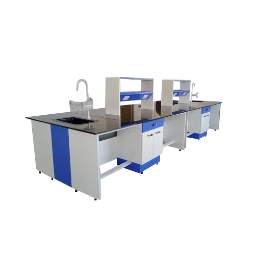 Blue-grey Laboratory C Frame Design Island Bench