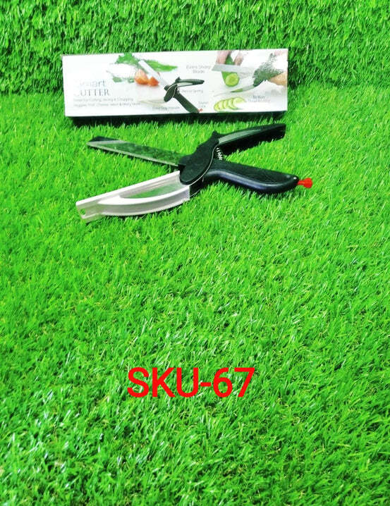 0067 Vegetable Cutter - Stainless Steel Blades, 12x15 Inches - Black Plastic Design, Combines Chopping, Slicing, And Dicing In One Easy Tool