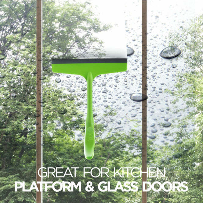 Kitchen Wiper - Tpe Blade, Ergonomic Handle, Different Sizes Available | Streak-free Single Swipe Cleaning, Instant Dry Surface, Green Color