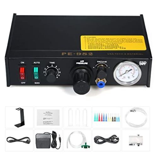 Glue Dispenser - Kenkou 982 Analog | Dual Controlling Modes, Led Display, Precise Control Electrovalve, Integrated Pressure Gauge, Wide Application