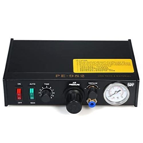 Glue Dispenser - Kenkou 982 Analog | Dual Controlling Modes, Led Display, Precise Control Electrovalve, Integrated Pressure Gauge, Wide Application