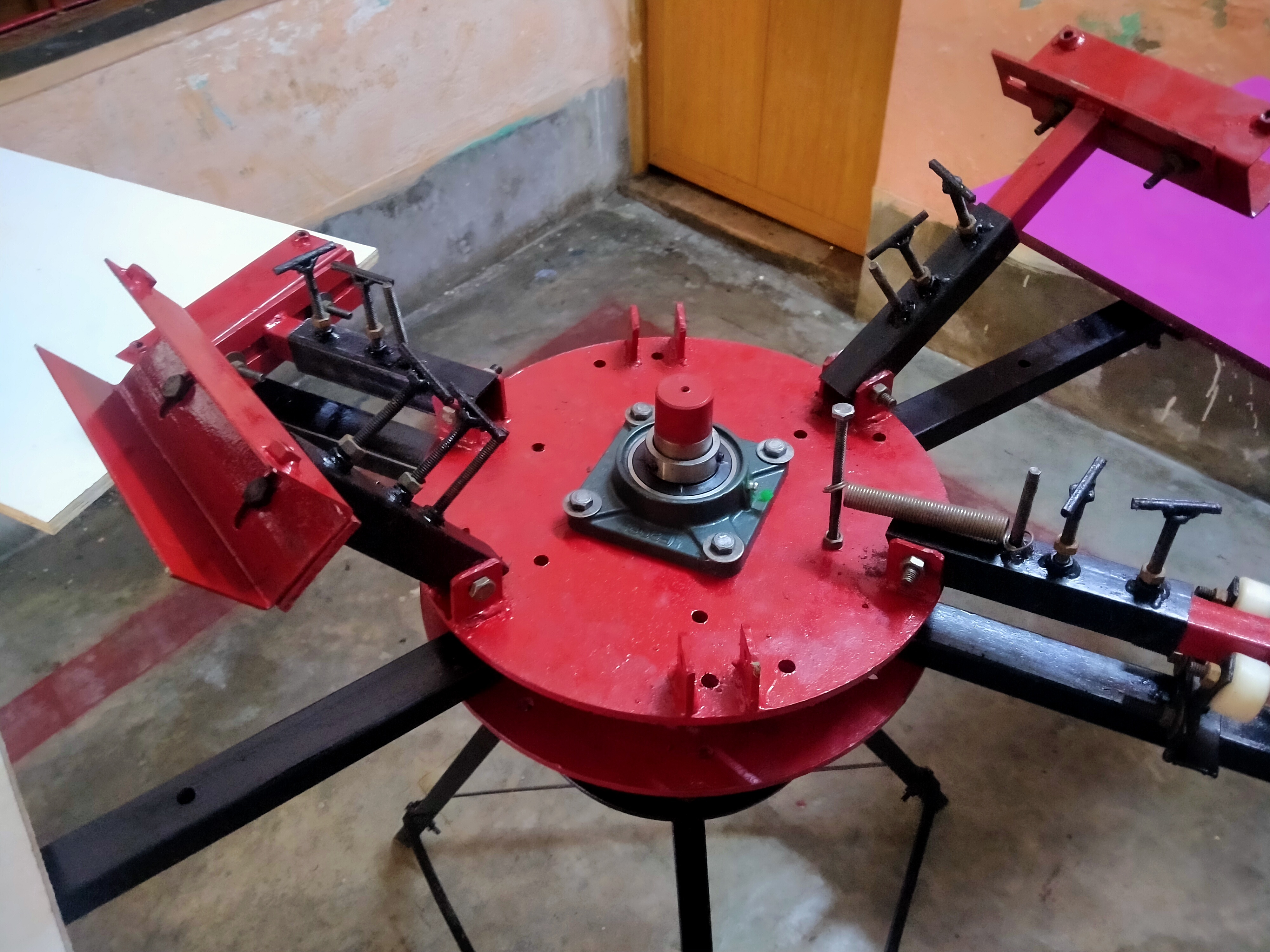 Manual Screen Printing Machine 6 Color 6 Station Micro Adjustable