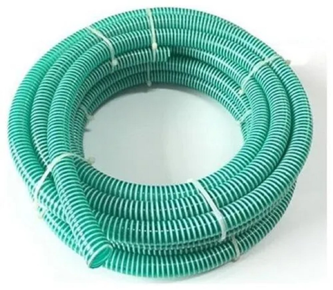 Pvc Suction Hose Pipe - 20-200 Mm Size, Green, Silver, Orange, Blue | Seamless, 30m Length, Male Connection, Roll End Protector
