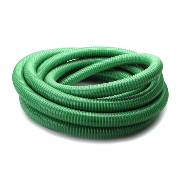Pvc Suction Hose Pipe - 20-200 Mm Size, Green, Silver, Orange, Blue | Seamless, 30m Length, Male Connection, Roll End Protector