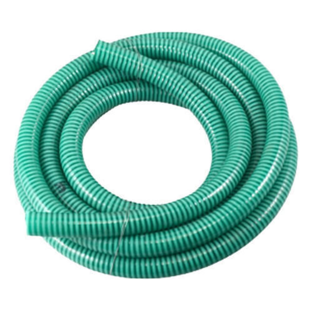 Pvc Suction Hose Pipe - 20-200 Mm Size, Green, Silver, Orange, Blue | Seamless, 30m Length, Male Connection, Roll End Protector