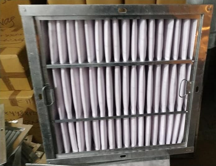 Air Handling Unit Filter - Galvanized Steel, 24x24x6 Inches | Pre-filtration, Washable, High Dust Holding Capacity, Suitable For Power And Cement Plants