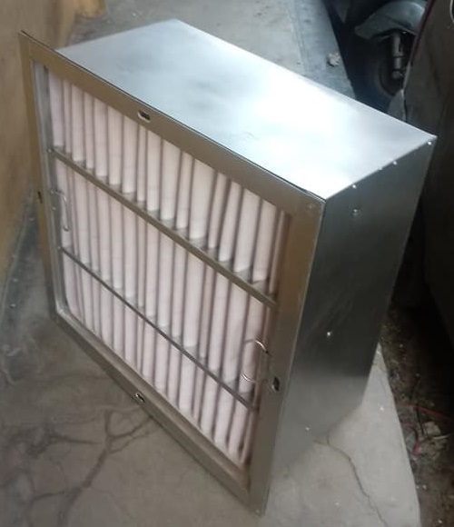 Air Handling Unit Filter - Galvanized Steel, 24x24x6 Inches | Pre-filtration, Washable, High Dust Holding Capacity, Suitable For Power And Cement Plants