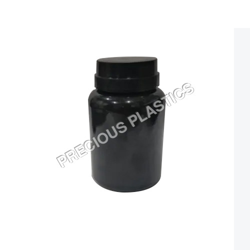 100Ml Black PET Tablet Bottle - Plastic, 100ml, Black | Ideal for Pharmaceutical Use, Dust and Moisture Resistant with Spiral Screw Cap