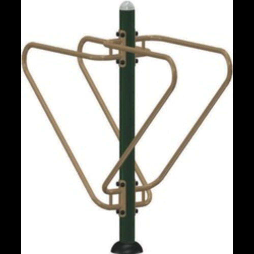 Outdoor Gym Push Up Bars - Heavy Weight Steel, 6ft X 2.5ft X 5.5ft Size, Gi Material Base Plate | Supports Upper Body Strength, Manual Operation, Enhance Pectoralis And Triceps