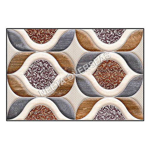 Digital Ceramic Wall Tiles - 12X18 Inch, Multi Color | 100% Waterproof, Antibacterial, Heat Insulation, Acid-Resistant, Polished Glazed Finish