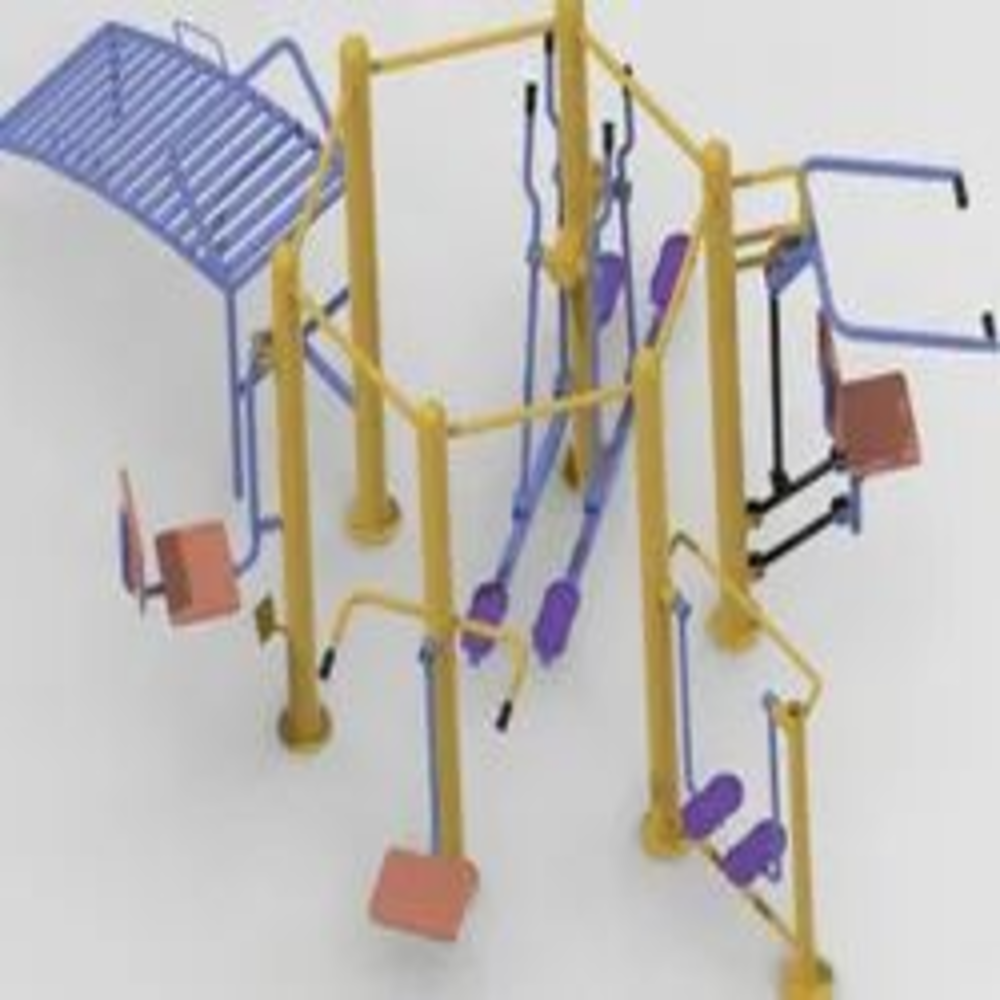 Outdoor Gym Six Station Open Multigym Machine