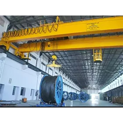 Double Girder Crane - Mild Steel, Yellow | Cabin Control, Limit Switch, Emergency Stop, New Condition, Industrial Usage