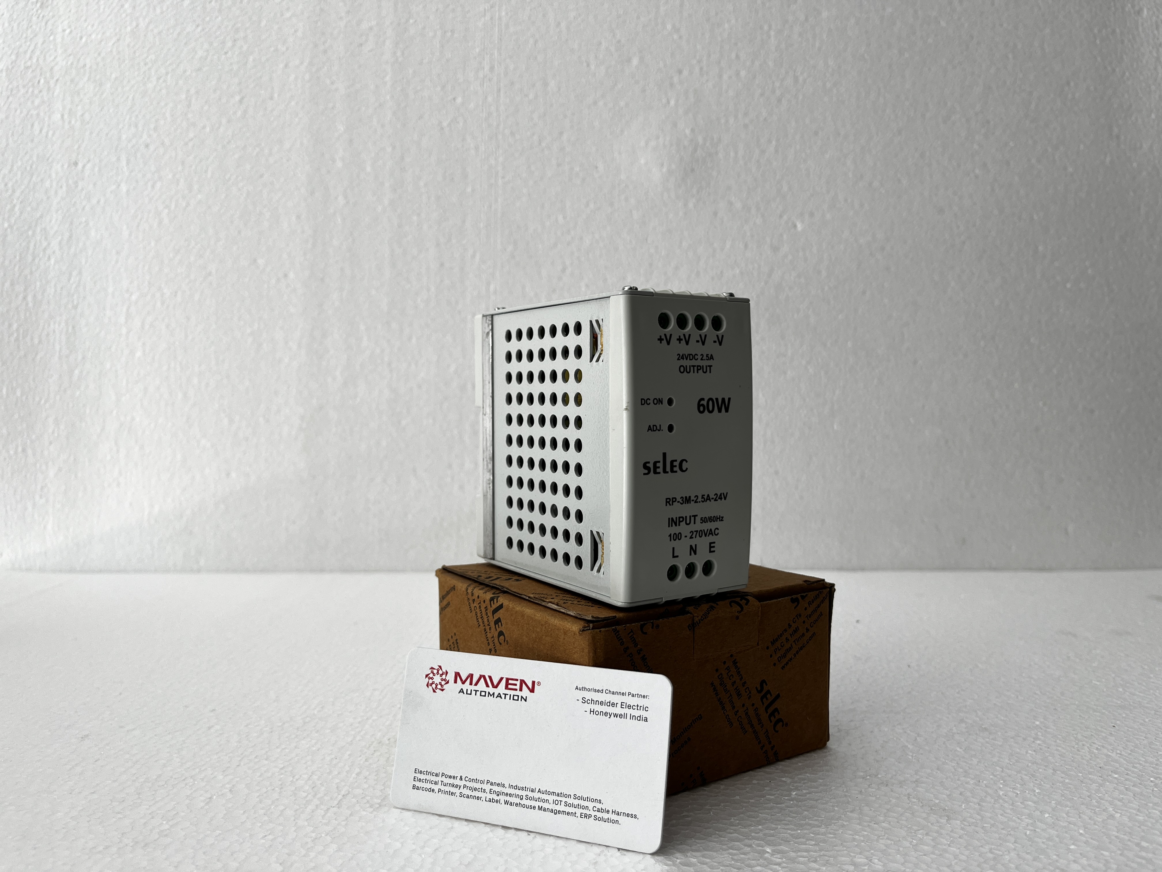 Selec Power Supply - 26.4w, 55x100x105mm | Low Ripple, Short Circuit Protection, Din Rail Mount