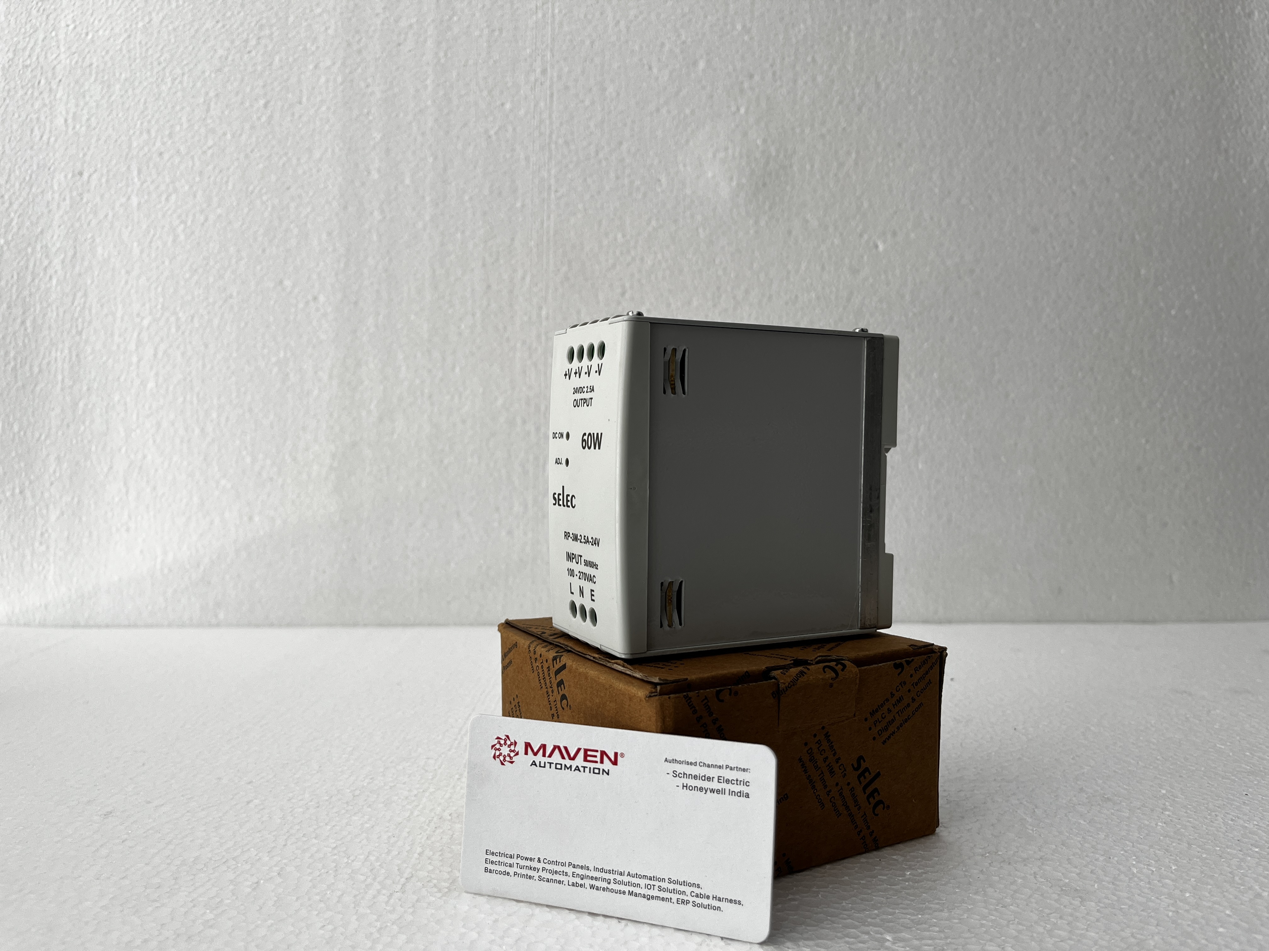 Selec Power Supply - 26.4w, 55x100x105mm | Low Ripple, Short Circuit Protection, Din Rail Mount