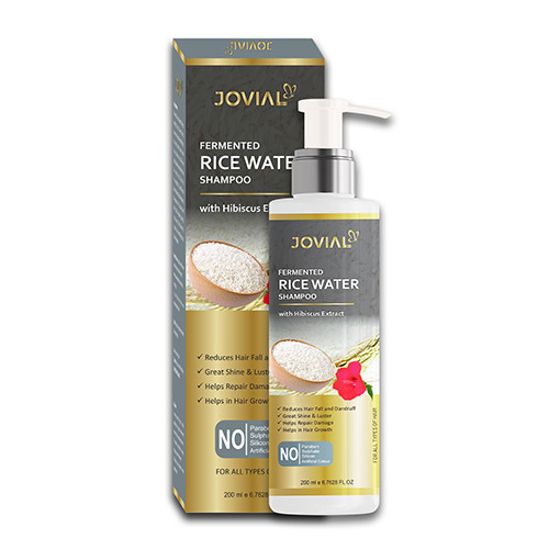 हिबिस्कस एक्सट्रैक्ट के साथ व्हाइट फर्मेंटेड राइस वाटर शैम्पू