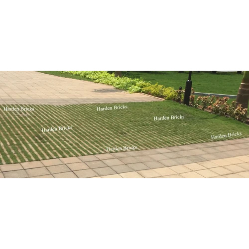 Art Line Grass Paver Block - Cement Material, 120mm Thickness , Grey Color, Manual Installation For Durable Outdoor Surfaces
