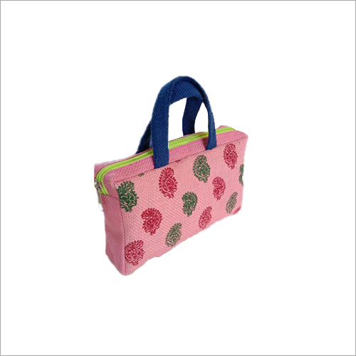 Pink Ladies Jute Handbag