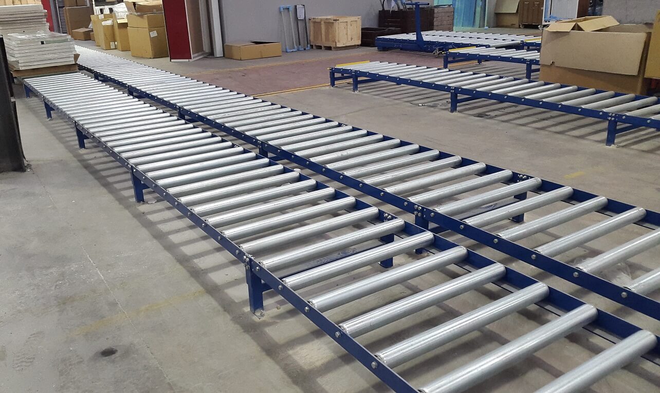 Any Colour 90 Degree Roller Conveyor System