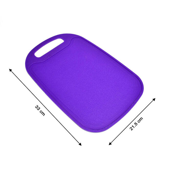 2477 Vegetables Cutting Board - Plastic Material, Pink Color | Comfortable Grip, Dishwasher Safe, Skid And Slide Proof, Durable Design