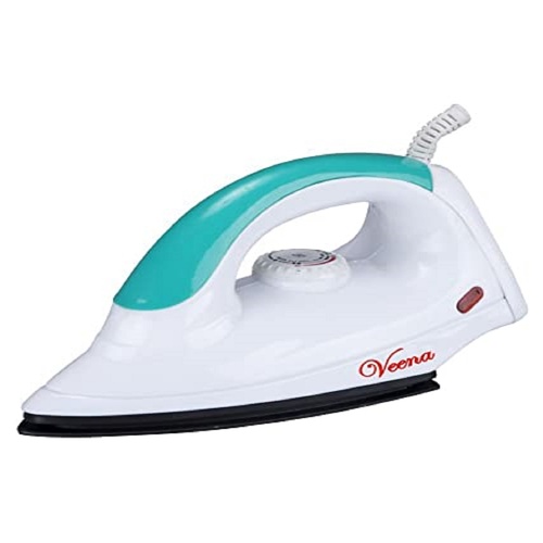 Dry Iron - 750W Stainless Steel Sole Plate | White Color, Dry Iron Type, Warranty Included