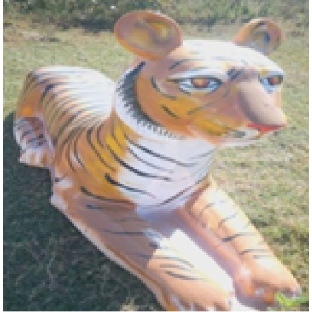 Frp Tiger Sculpture - 2.5 Feet High, 5 Feet Long | Elegant Design, High-quality Raw Material
