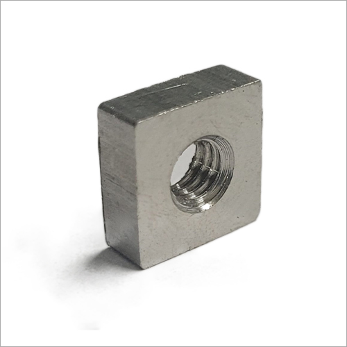 Silver 5 Mm Stainless Steel Square Nut