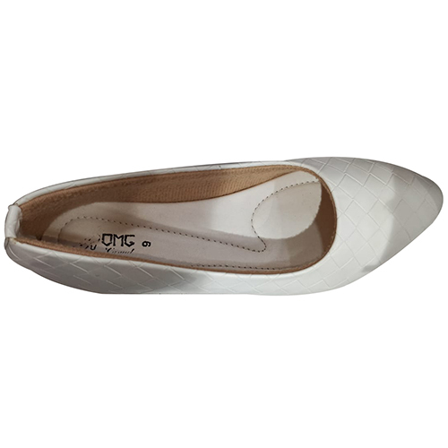 Women White Flat Ballerina - Eva Upper, Wide Fit Size 35-45, Classic Ivory White | Washable, Extra Padding For Comfort